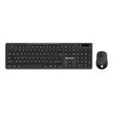 Kit De Teclado Mouse Naceb Na-0123 Inalámbrico Negro Español