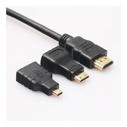 Cable 1.5m Hdmi Kit 3 En 1 Hdmi-hdmi/mini-hdmi/micro-hdmi