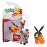 Set 2 Figuras Tepig Vs Rockruff Pokémon