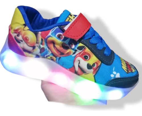 Tenis Zapatos Personajes Paw Patrol Zapatilla Con Luces Niño