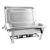 Rechaud Rm Retangular Inox Com 1 Cuba E Fogareiro 11l Buffet