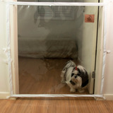 Dog Door Caes Tela Grade Pet Para Portas - 100 Cm X 90 Cm 