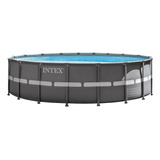 ~? Intex 18ft X 52in Ultra Frame Pool Set Con Bomba De Filtr
