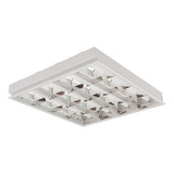 Luminária Embutir Tubular 4 Lâmpadas Quadrado 60cm Alumínio Cor Branco