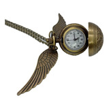 Harry Potter Snitch Reloj Colgante Collar Gold 