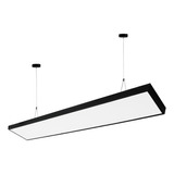 Lampara Panel Colgante Minimalista 120cm 42w Negra Oficina