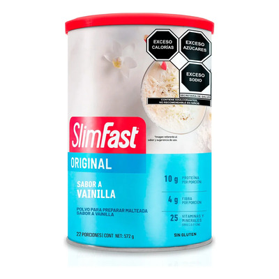 Slimfast | Polvo Malteada Original | 572 G | Vainilla | MercadoLibre
