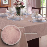 Toalha De Mesa 6 Lugares Jacquard 200x135cm Admirare Cor Rosê