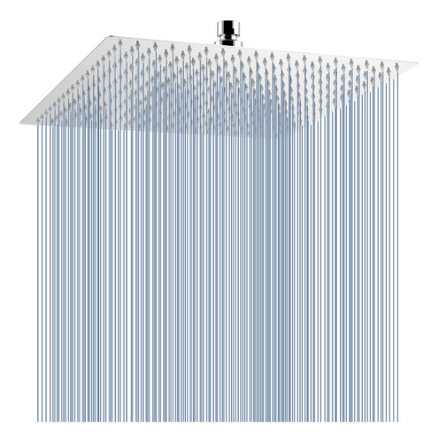 Voolan - Regadera Tipo Lluvia De Metal, Cuadrada, De Alto Fl