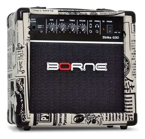 Cubo Amplificador Borne Strike G30 Guitarra 15w Jornal