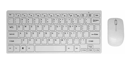 Teclado Y Mouse Wireless Receptor Usb Para Mac Pc Android 