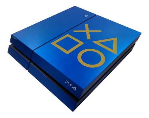 Skin Azul Metálico Ps4 Fat - Botões Playstation