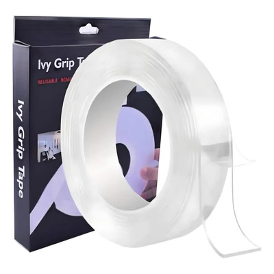 Cinta Magica Doble Cara Lavable Reutilizable Ivy Grip 3mts Transparente Liso | Meses sin interés