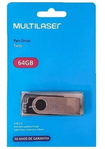 Pendrive 64gb Multilaser Twist 2 Pd590