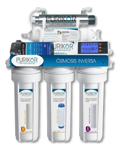 Ósmosis Inversa C/ Luz Uv  Purikor Pkro100-6uvpm Puriricador