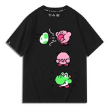 Camiseta De Algodón De Manga Corta Game Kirby Egg Mario Yosh