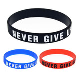 3 Pulseras Never Give Up Crossfit Gym Nunca Te Rindas