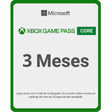 Xbox Game Pass Core 3 Meses - Xbox One Series Xs - Brasil