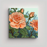 Cuadros Decorativos De Rosas En Jardín Para Sala 50x50cm