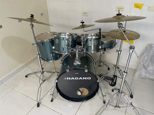 Bateria Nagano Completa Com Kit De Pratos Paiste Pst 3 