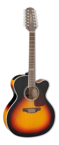 Guitarra Acústica Takamine Gj72ce-12 Para Diestros Brown Sunburst Brillante