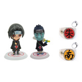 Action Figure Equipe Akatsuki - Itachi E Kisame (com Anel)