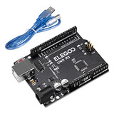 Placa Controladora Elegoo Uno R3 Atmega328p Con Cable Usb, C