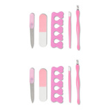 2 Mini Kit Pedicure Limpieza De Uñas Con 5pz C/u Mayoreo