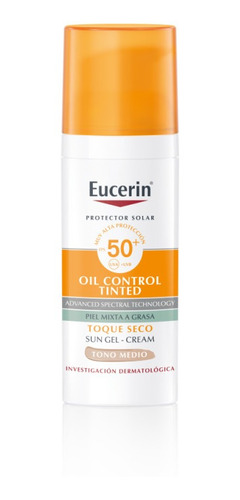 Eucerin Sun Oil Control Tinted Tono Medio Fps50+ X 50 Ml