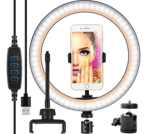 Ring Light Led Grande Profissional Com Tripé Celular Selfie