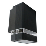 Aplique Unidireccional Exterior  Aluminio Led Tech 1 7w Color Negro/frío