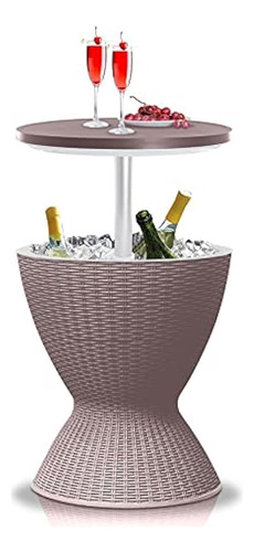 Serenelife Outdoor Bar Cooler Table-all Weather Cool Furnitu