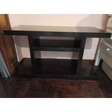 Mesa Rack Tv Negro - Laqueado, Madera Maciza -