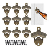 Destapador Botellas Cerveza Rustico Pared Metálico 10pcs