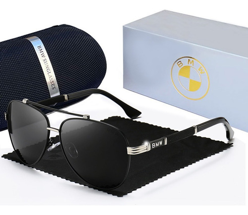 Óculos De Sol Bmw Masculino Aviador Polarizado Luxo