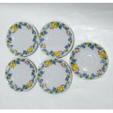 Juego 5 Platos Platitos De Porcelana China Con Diseño Frutas
