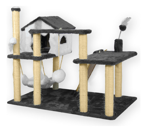 Playground Arranhador Modular Casa Grande Gato Sisal Gatil