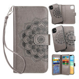 Funda Para iPhone 11 (diseno Billetera/mandala Gris)