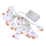 20 Led Halloween Pumpkin String Lights Strobe White