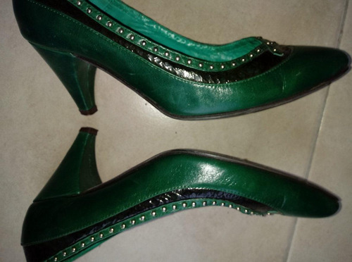 Zapatos Sofi Martire Verdes Con Tachas