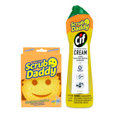 Limpiador En Crema Multiusos Cif & Scrub Daddy + Fibra