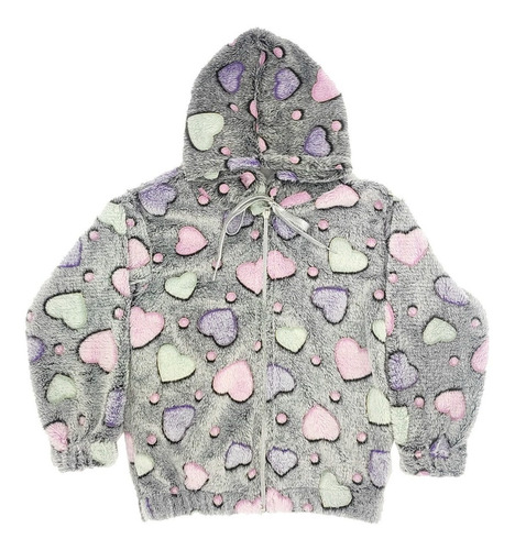 Campera De Peluche Nena Niña Kaorikawaii Art11