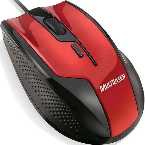 Mouse Gamer Óptico Fire 6 Botoes Vermelho E Preto Multilaser