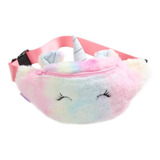 Bolso Cartera De Niña En Peluche Maleta Unicornio