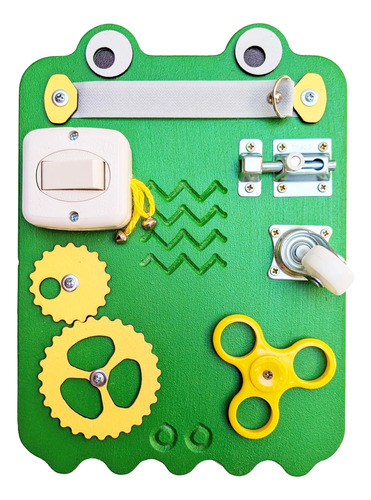 Panel Tablero Didactico Sensorial Montessori Cocodrilo