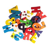 Imán Z Kids Puzzle Toys De Madera Con 26 Letras Para Nevera,