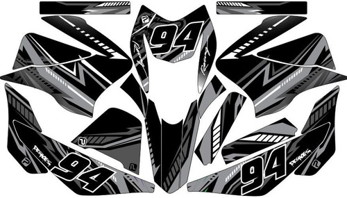 Stickers, Calca, Vinil, Para Moto 125z Moto Azul Mod-44