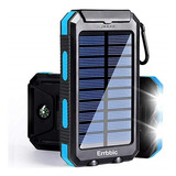 Cargador De Batería Portátil De Energía Solar De 20000 Mah