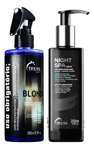 Truss Night Spa 250ml + Uso Reconstrutor  Blond 260ml