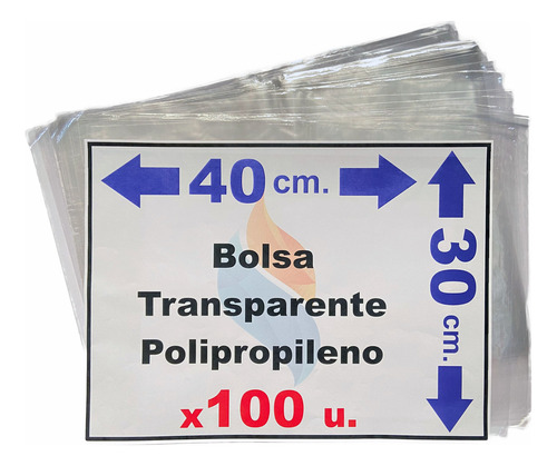Bolsa Polipropileno Transparente 30x40 Ropa Indumentaria 100